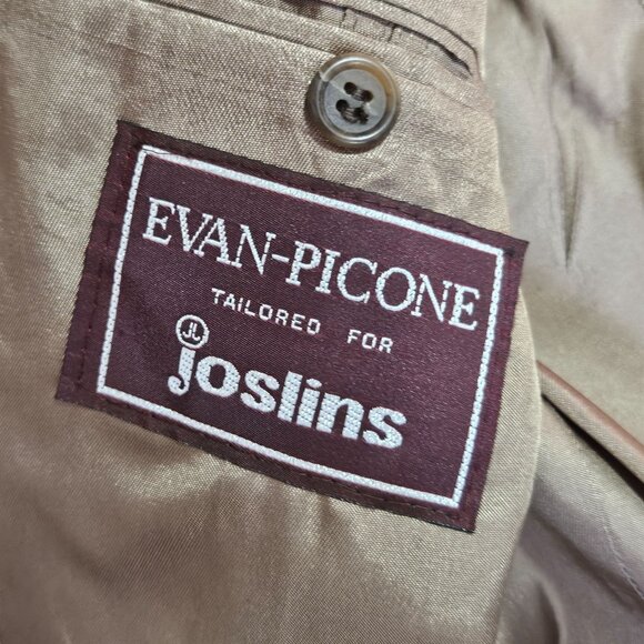 Mens Evan Picone 100% wool check print colligate preppy professor academia patch - Picture 10 of 16